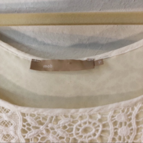 Mob womens crochet cold shoulder white mini dress - Picture 7 of 9